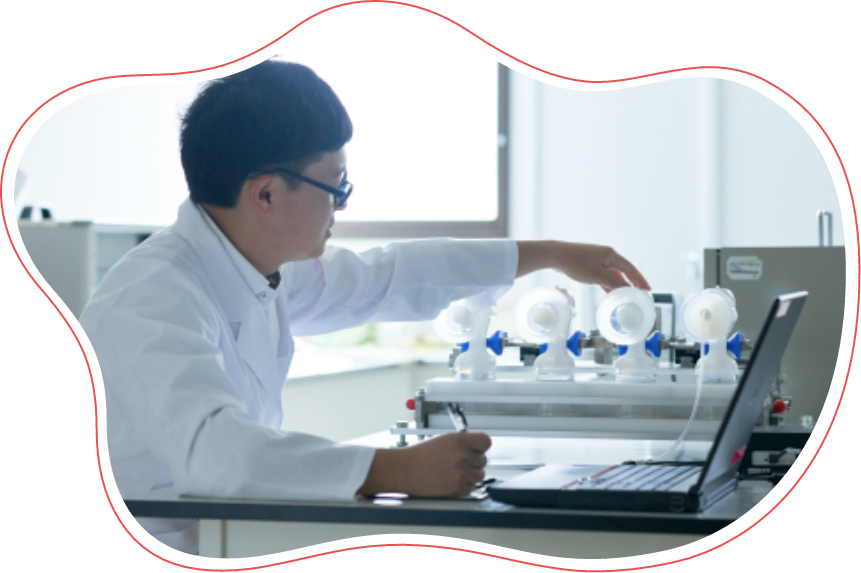 Researcher in lab